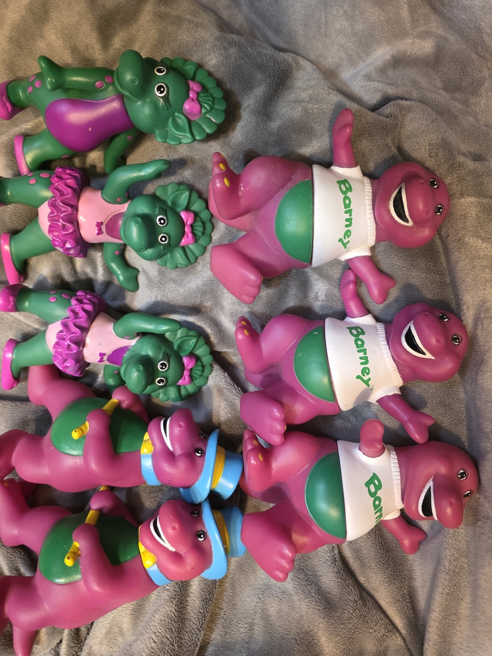 Barneys New York Pink and Green Baby Bop Character Vinyl Figures Set